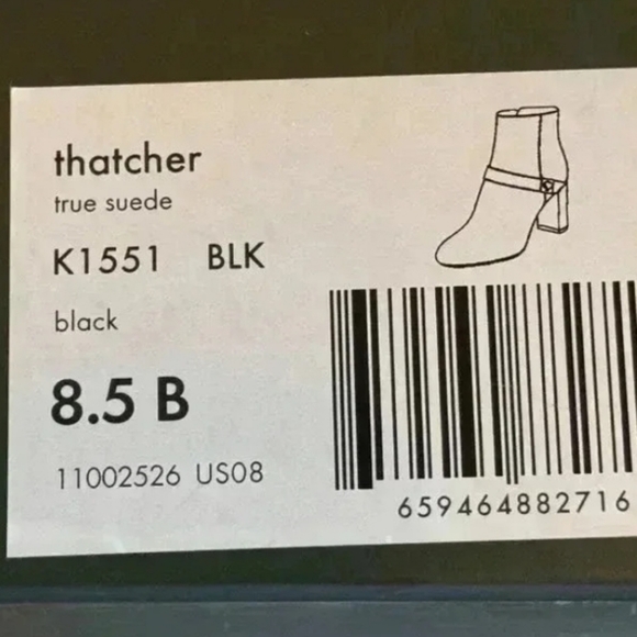 Kate Spade Black heel boots. Kate Spade Suede Thatcher bootie 8.5 - Picture 6 of 9